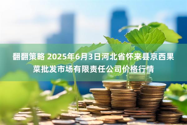 翻翻策略 2025年6月3日河北省怀来县京西果菜批发市场有限责任公司价格行情