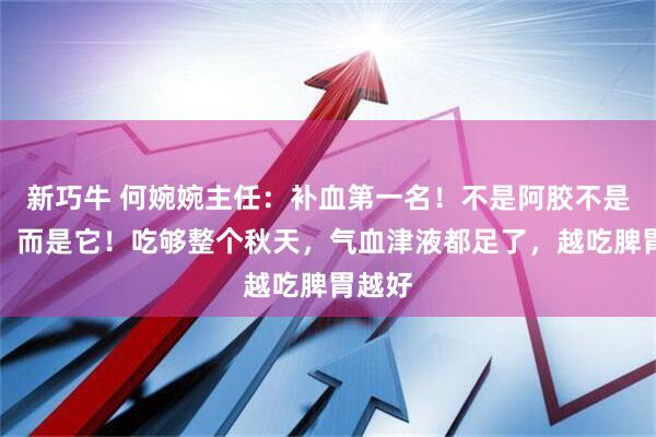 新巧牛 何婉婉主任：补血第一名！不是阿胶不是桂圆，而是它！吃够整个秋天，气血津液都足了，越吃脾胃越好